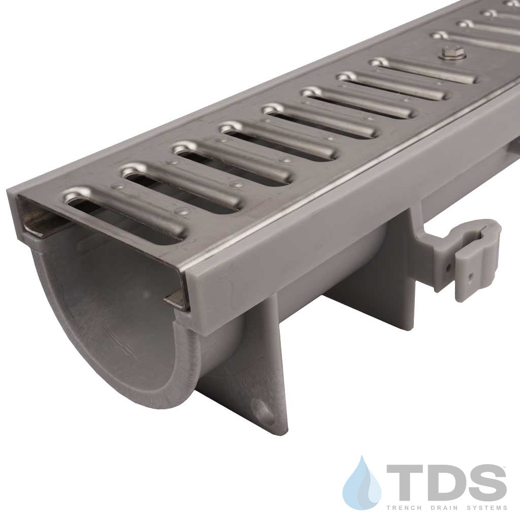 ZURN Z884 Drainage Kit w/ P4-FS Stainless Steel Slotted Grate - Vandal Proof Locks