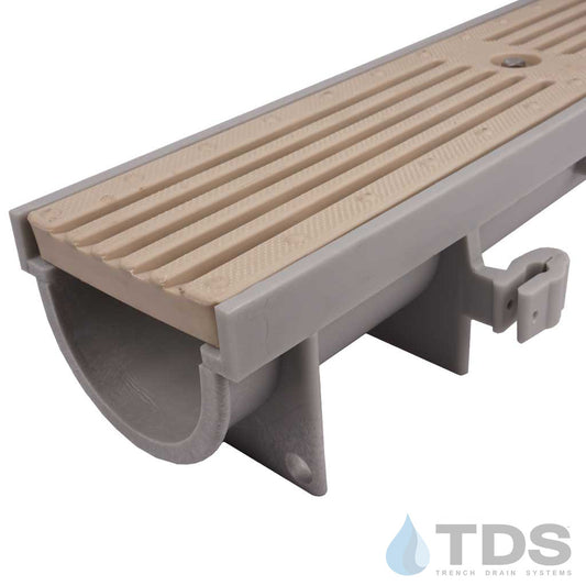 ZURN Z884 Drainage Kit w/ P4-HPP-TEA&CREAM HDPE HDPE Grate - Bottom Outlet