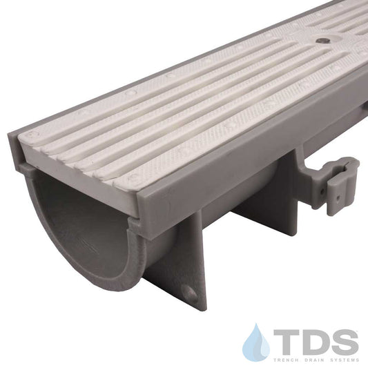 ZURN Z884 Drainage Kit w/ P4-HPP-WHITE HDPE HDPE Grate - Bottom Outlet