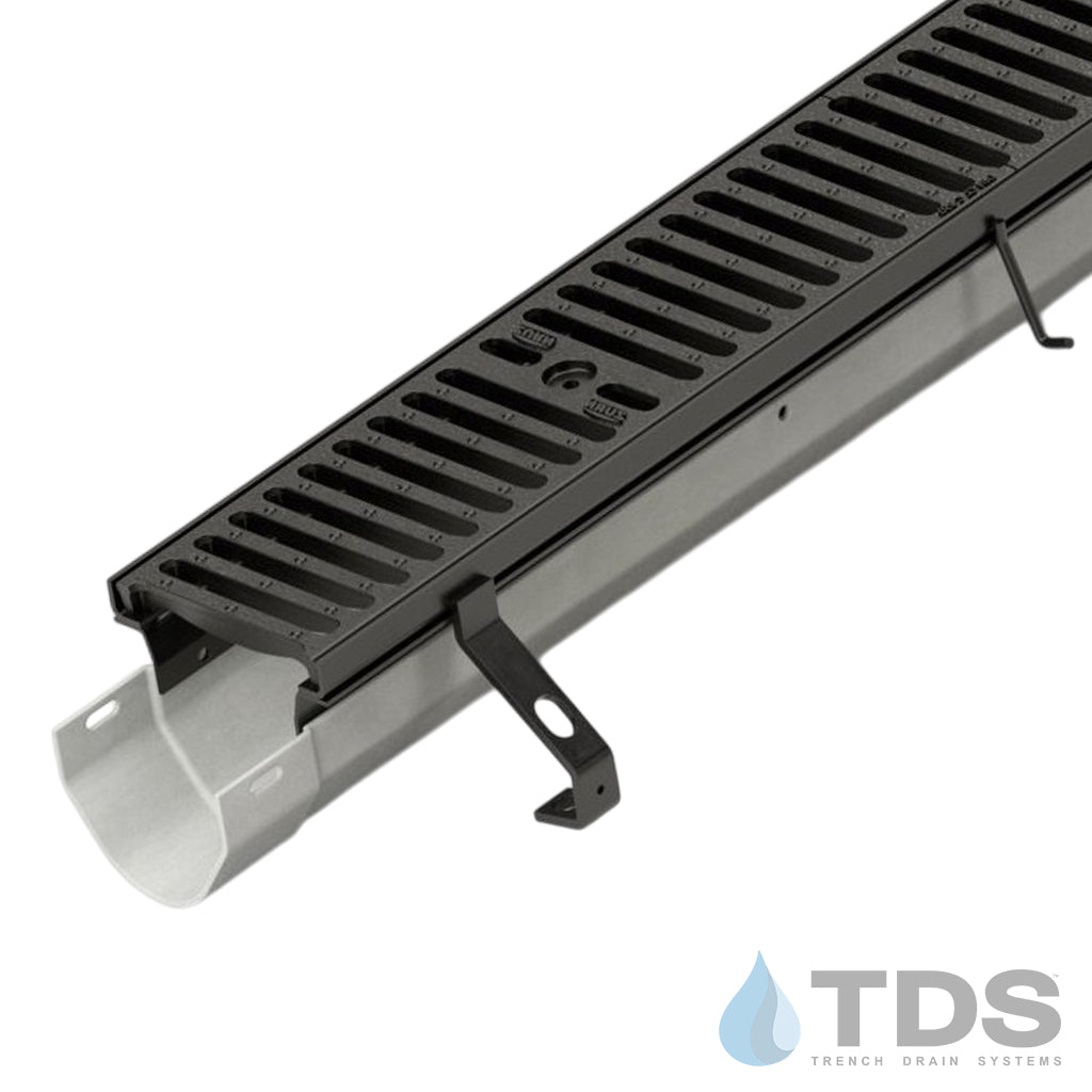 ZF806-DGC ductile iron grate and fiber reinforced polymer trench drain