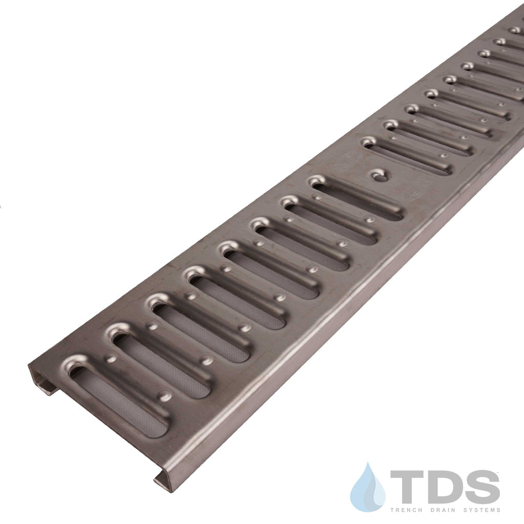 ZURN Z884 Drainage Kit w/ P4-FS Slotted Stainless Steel Grates - Bottom Outlet