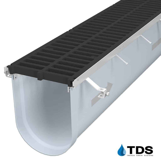 Trench•Era™ FP Series Drain System w/FG1241 14" Wide Class C Grate - MD Stainless Frame
