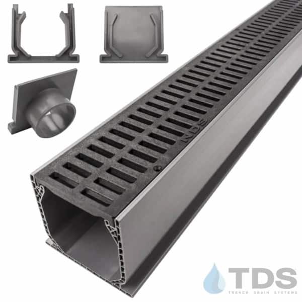 NDS Mini Channel with Black Slotted Grate