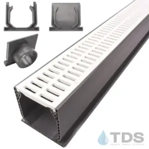 NDS Mini Channel Kit with White Plastic Slotted Grates
