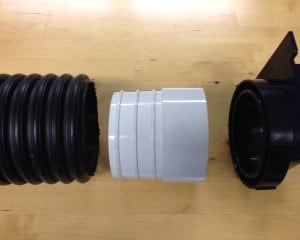 View of corrugated adaptor