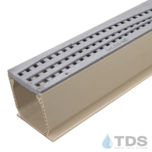 Gray Wave Poly Grate with Sand Mini Channel MCKS-555GY