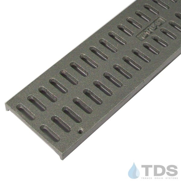 Trench Drain Systems natural aluminum slotted grates for NDS mini channel