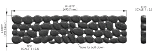 Iron Age River Rock Pattern with Dimensions