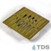 5" square Spee-D channel brass grate