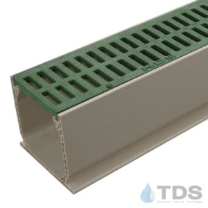 NDS Sand Mini Channel with Green Slotted Grate