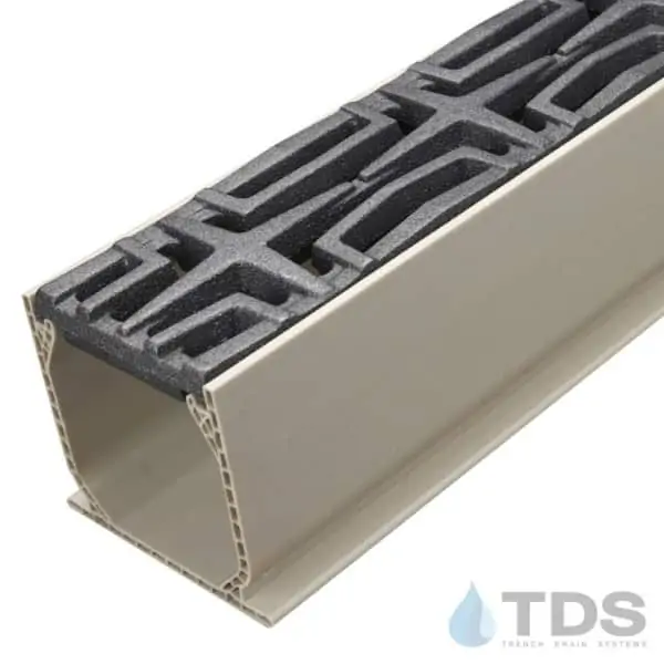 MCKS-IA-Carb-TDSdrains NDS Sand Mini Channel with Iron Age Carbochon Grate