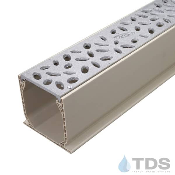 MCKS-TDS566-TDSdrains Sand Mini Channel with Aluminum Raindrop Grate