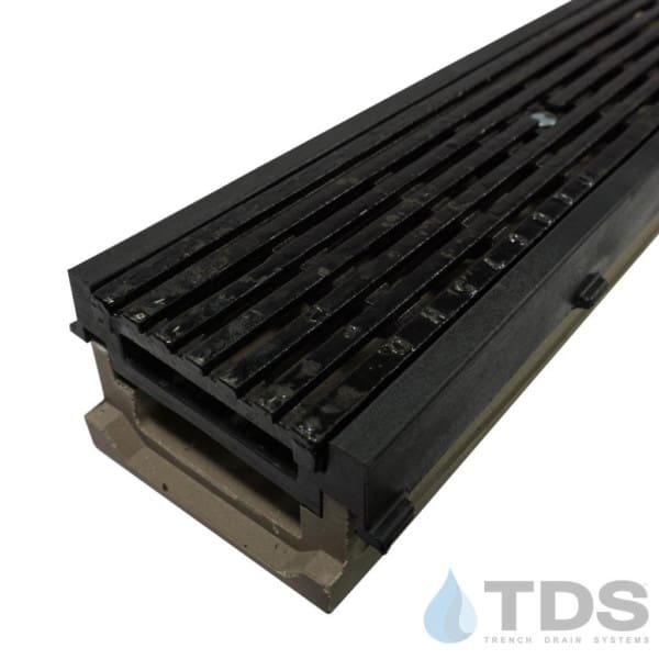 POLY500-PE-675HD-TDSdrains frame cast iron transverse slotted ADA grate POLYCAST polymer concrete channel