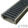 POLY500-xx-641-TDSdrains ductile iron slotted grate shallow POLYCAST polymer concrete channel