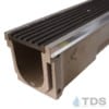 POLY600-GS-675HD-TDSdrains galv steel edge transverse slotted grate polymer concrete channel Polycast