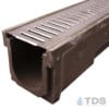 POLY600-xx-647-DK stainless steel slotted grate polymer concrete channel