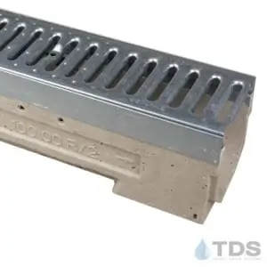 U100K ULMA galvanized edge channel with reinforced galvanized steel slotted grate