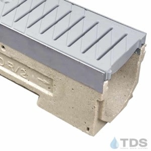 ULMA drain channel with stainless steel edge and polypropylene grate