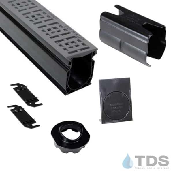 NDS Slim Channel Kit with Gray Square Grate