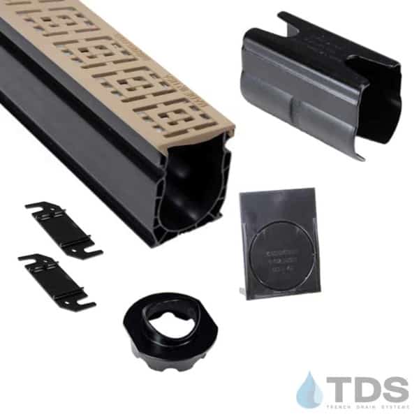 NDS Slim Channel Kit with Sand Square Grate