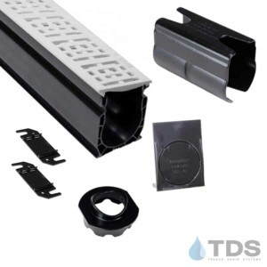 NDS Slim Channel Kit with White Square Grate