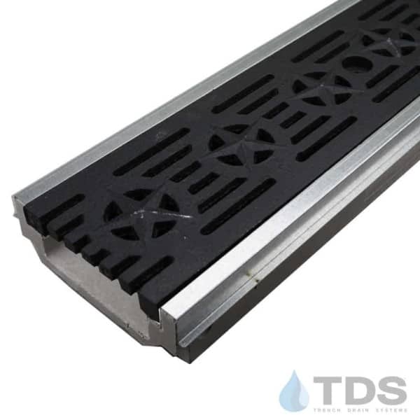 Polycast 500 with Ductile Iron Patriot Grate galvanized steel edge