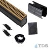 NDS-Slim Channel Kit with TDS Bronze Age Brushed Bronze Slotted Grate BA-SLOT-0212-B