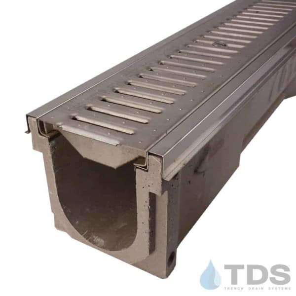 Polycast 600 with DG0647R Reinforced Slotted grates with Stainless Steel Edges