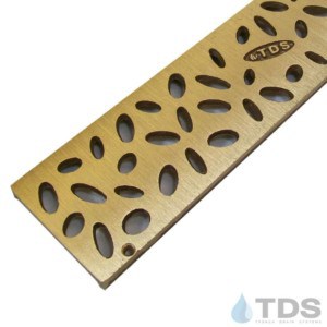 Trench Drain Systems satin bronze raindrop grates for NDS mini channel