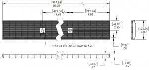 438 wedge wire reinforced grate