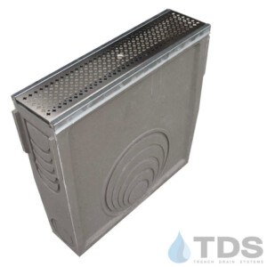 Polycast600 DP0650 Catch Basin with Stainless Steel Edge & Cathedral Grate