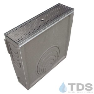DP0650 Polycast 600 Inline Catch basin with Stainless Edge and Stainless Steel Foam Grate