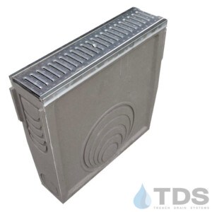 DP0650-GE-640H Polycast 600 Inline Catch Basin with Galvanized edge and slotted grates