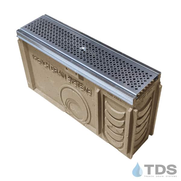 TP0650S-GS-620 Catch Basin w/ Galvanized DG0620 Cathedral grate and edging