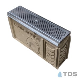 TP0650S-GS-621 Catch Basin w/ Galvanized DG0621 transverse slotted grate and edging