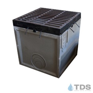 Polycast DP0753SB with Frame and with DG0653D ductile iron slotted grates