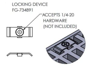FG-734891 Fiberglass Grate Locking Device