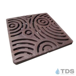 IA-Oblio-CB12-BF Iron Age Oblio Catch Basin Grate with Baked on Oil Finish
