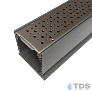 MCK-BA-FOAM-0336 Grey NDS Mini Channel with Stainless Steel Perforated Foam Grate
