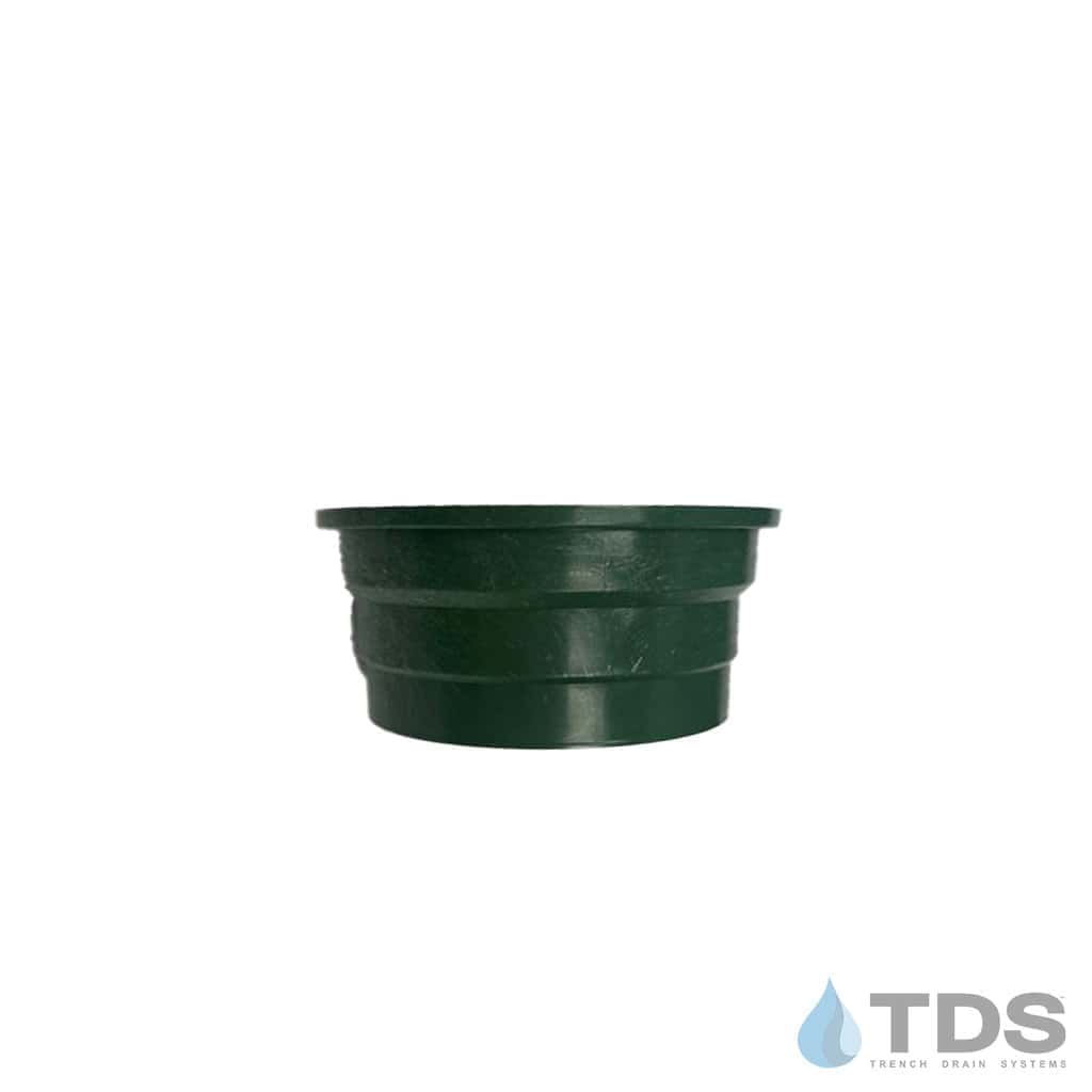 NDS16 3" Round Grate in Green Polypropylene Side Profile View