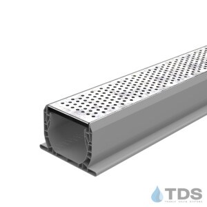 NDS Spee-D Channel with TDS Bronze Age Galvanized Perforated Grate