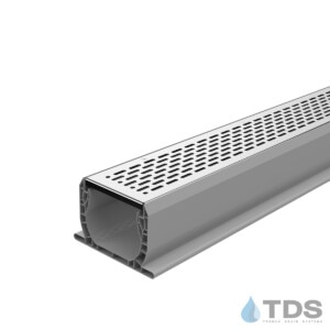 NDS Spee-D Channel with TDS Bronze Age Galvanized Transverse Slotted Grate