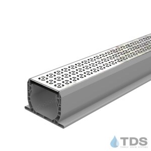 NDS Spee-D Channel with TDS Bronze Age Galvanized Square Deco Grate