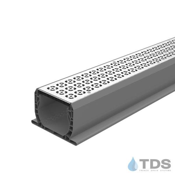 NDS Spee-D Channel with TDS Bronze Age Stainless Steel Square Deco Grate