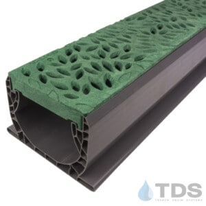 NDS-speeD400-252GR-TDSdrains NDS Spee-D Channel with botanical grates in green