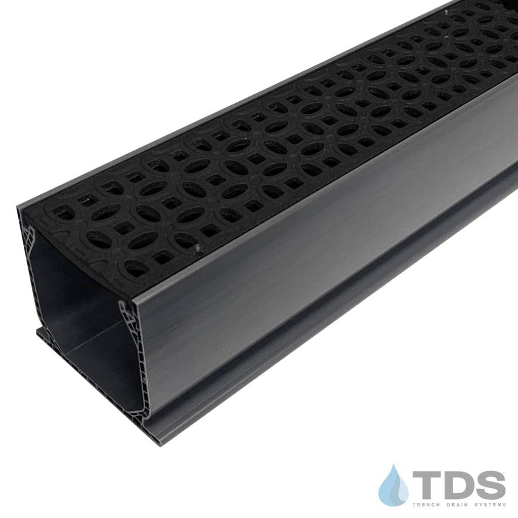 MCK-BA-LUNA-D NDS Mini Channel in Grey with TDS Bronze Age Luna Grates in Ductile Iron