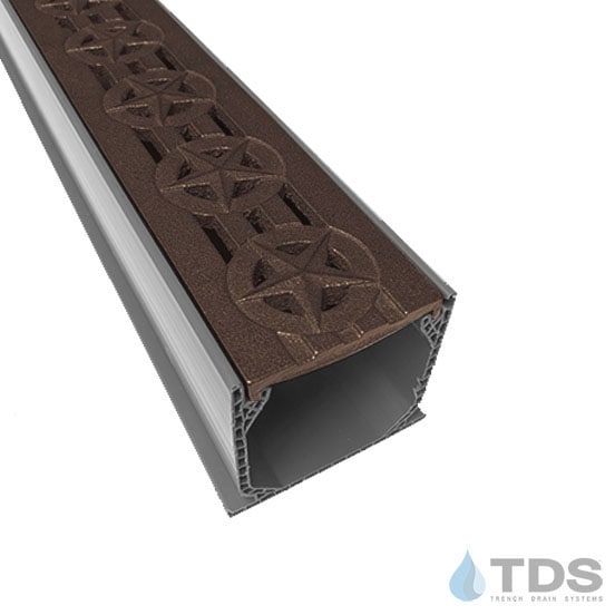 MCK-BA-STAR-BF NDS Mini Channel in Grey with TDS Bronze Age BoOF Ductile Iron Stars Grates