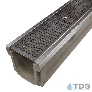 POLYCST 600-SS Edge and DG0633 SS SQUARE DECO grate