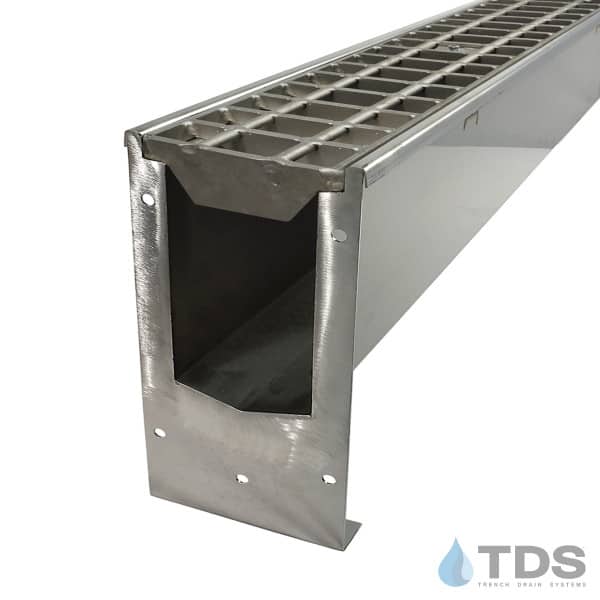 SS600 stainless steel channel with DG0669 bar grate