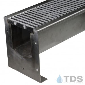 SS600 stainless steel channel with DG0644SP fiberglass grate